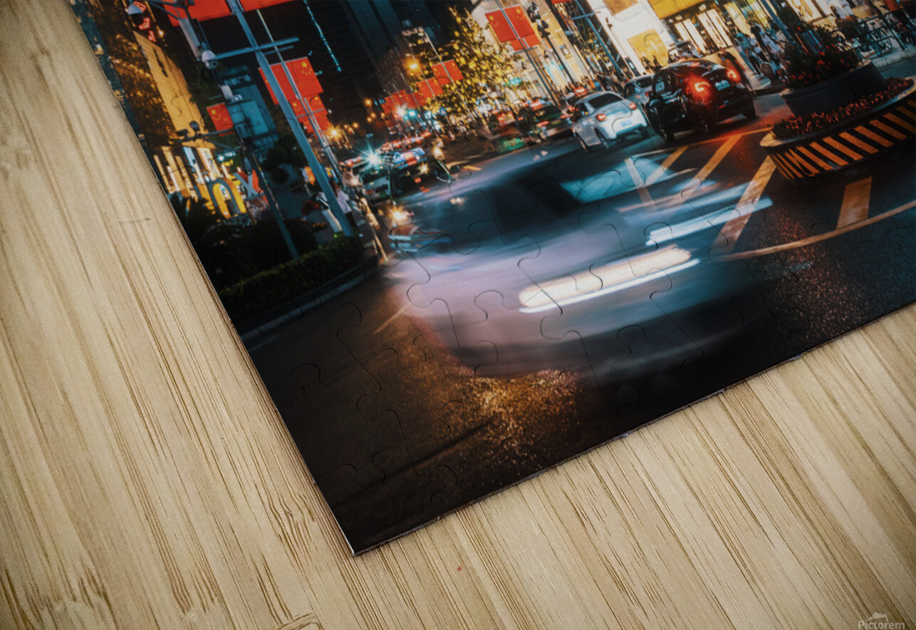 Downtown Chengdu illuminated at night Philippe Lejeanvre Puzzle