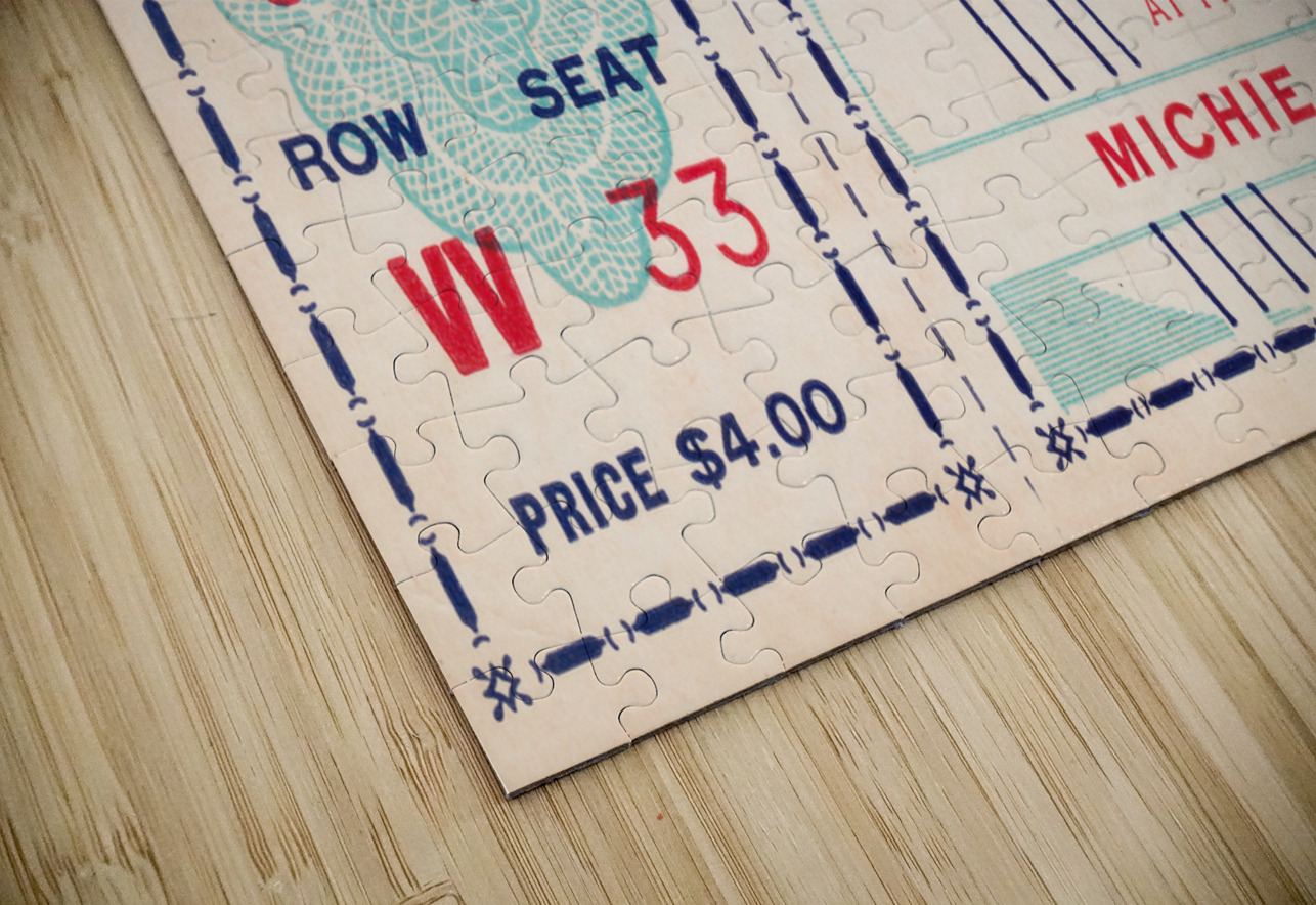 1958 Army vs. Penn State Football Ticket Art Row One Brand Puzzle