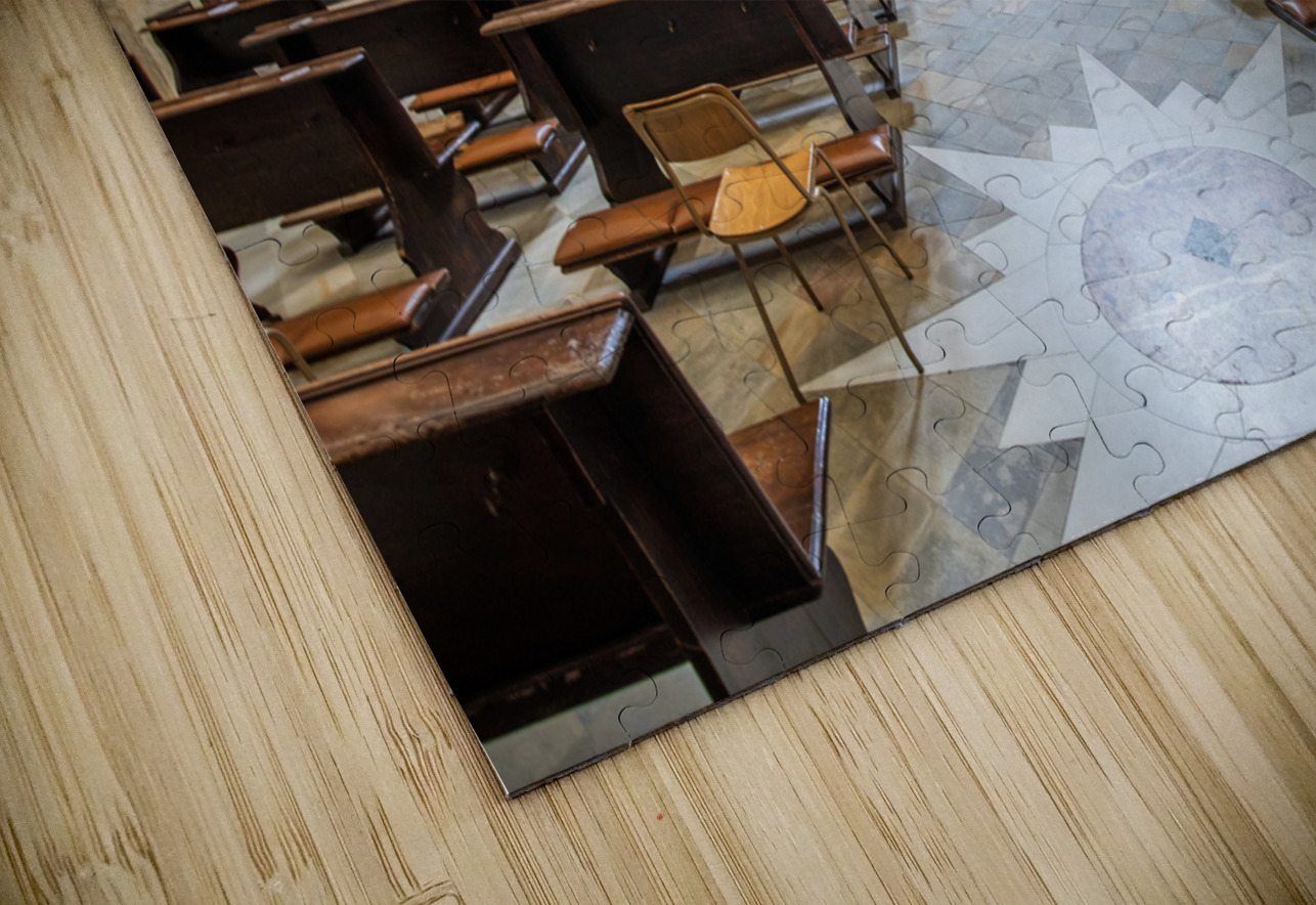 Antique baroque interior with vintage decoration. Royal Church o Paolo Modena Puzzle