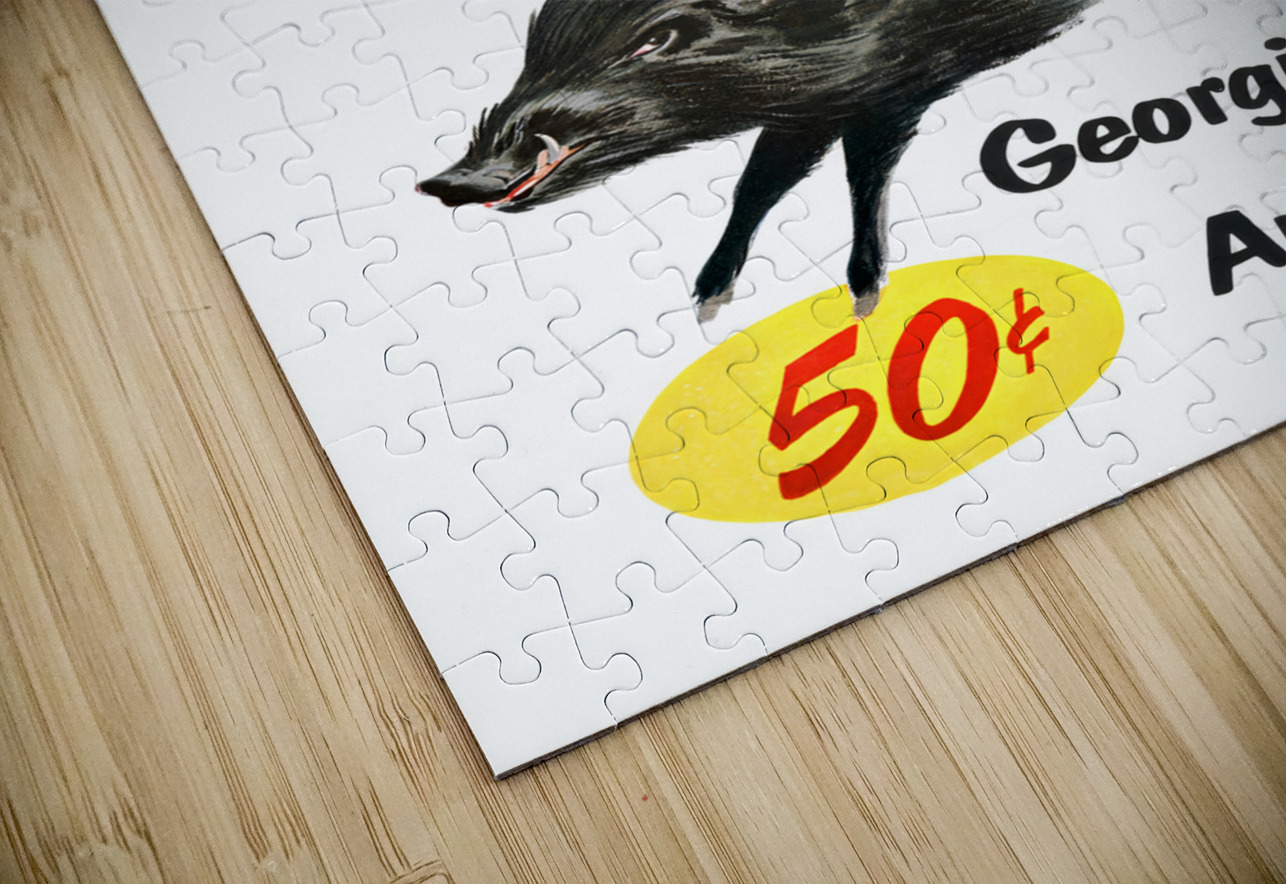 1955 Cotton Bowl Georgia Tech vs. Arkansas Row One Brand Puzzle