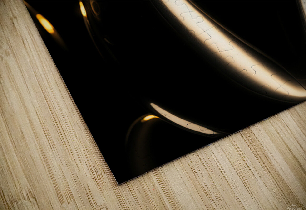 Abstract dark metallic decoration with yellow lamp Philippe Lejeanvre Puzzle