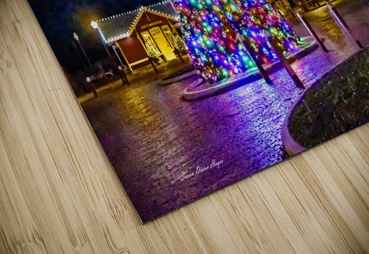 Christmas In The Valley 3-Train Depot Susan Diann Photography Puzzle