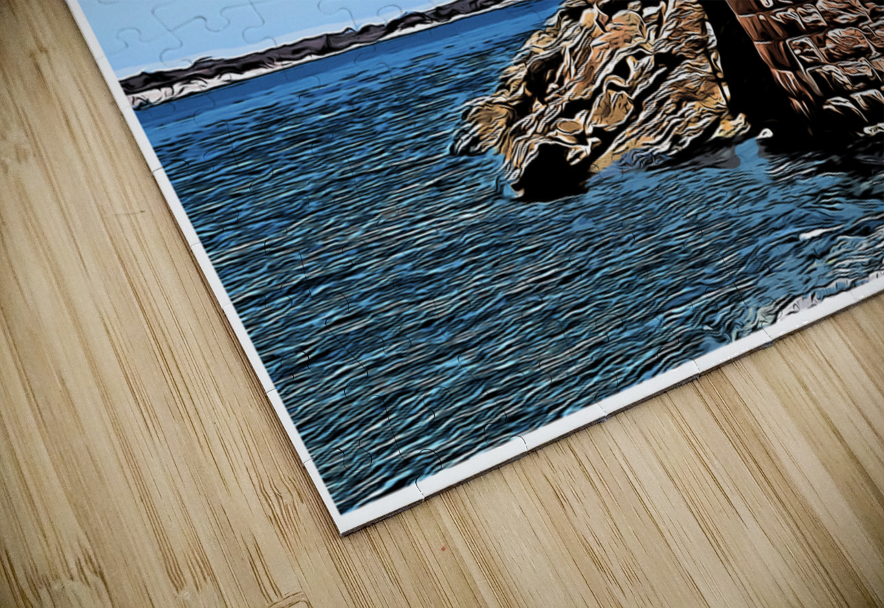 Castle Hill Lighthouse in Newport Rhode Island - Illus. Allan Wood Puzzle