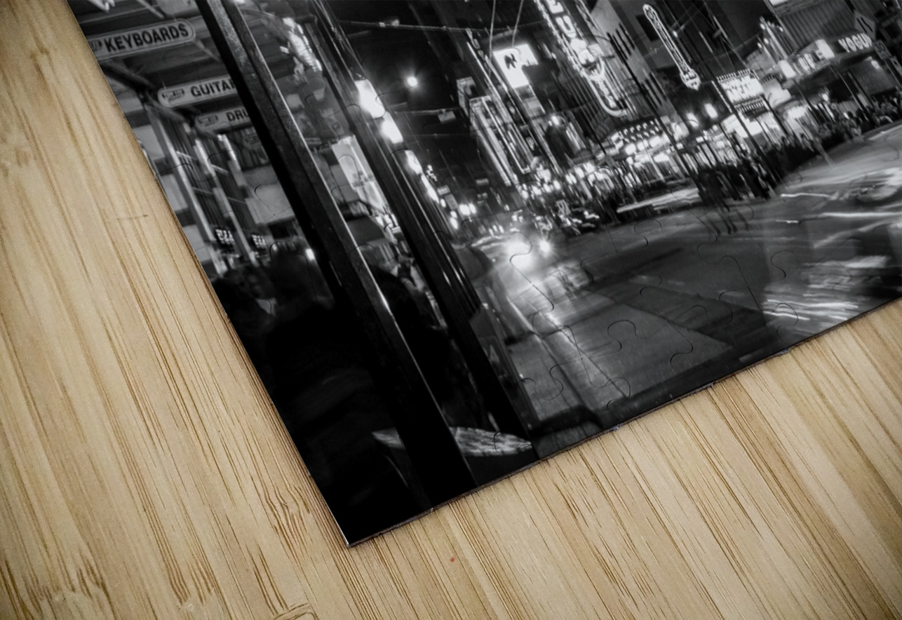 vogue theater at night granville street  horizont Black And White Puzzle