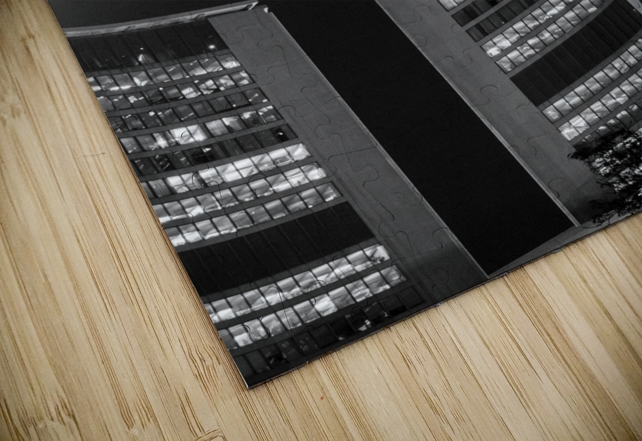 toronto city hall  vertical 420 Osgoode 13k Black And White Puzzle