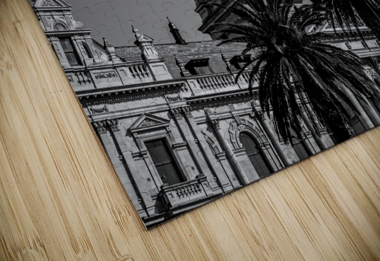 cape town city hall from grand parade plaza  hori Black And White Puzzle