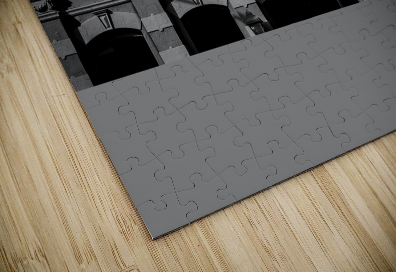 haas coffee shop on buitenkant  horizontal 2982 H Black And White Puzzle