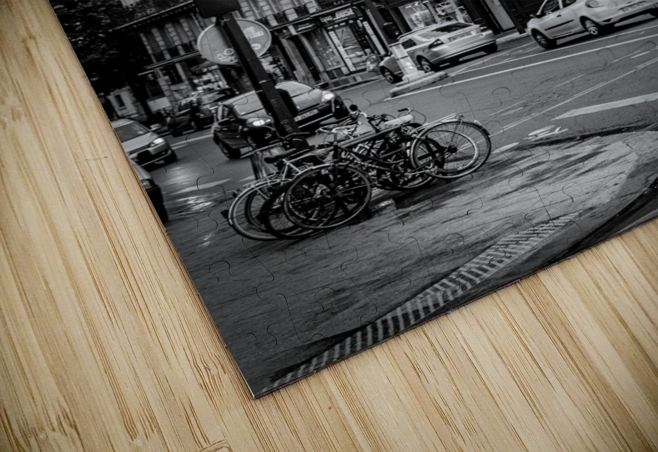 classic paris apartment building  vertical 2451 L Black And White Puzzle