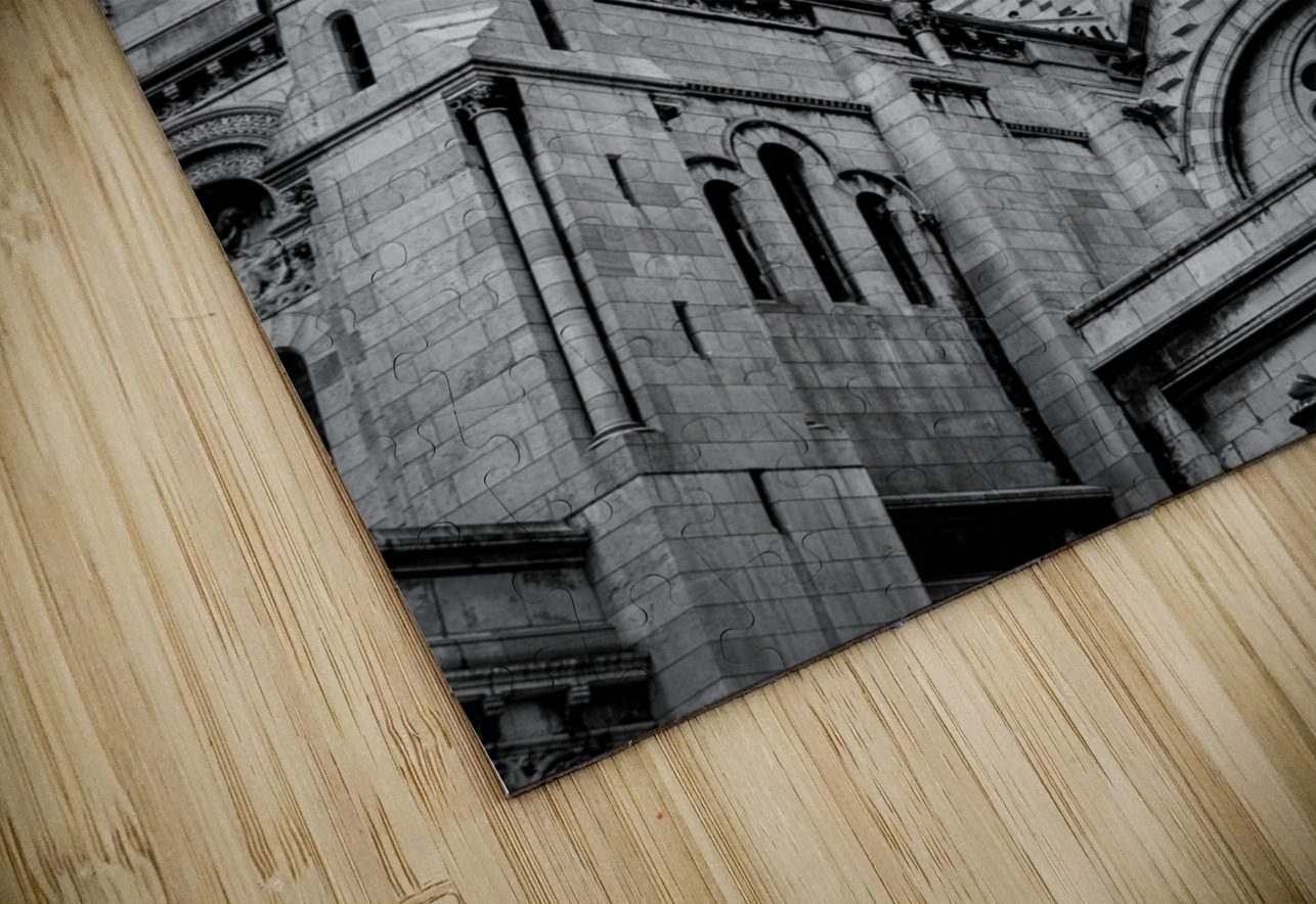 sacre coeur on montmartre  vertical 2472 Christus Black And White Puzzle