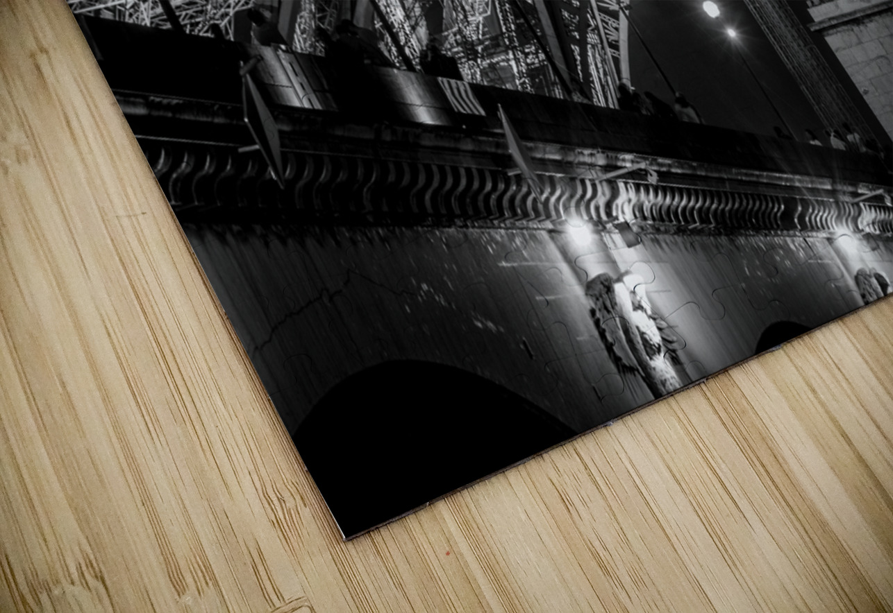 pont d iena bridge base of eiffel tower  horizont Black And White Puzzle