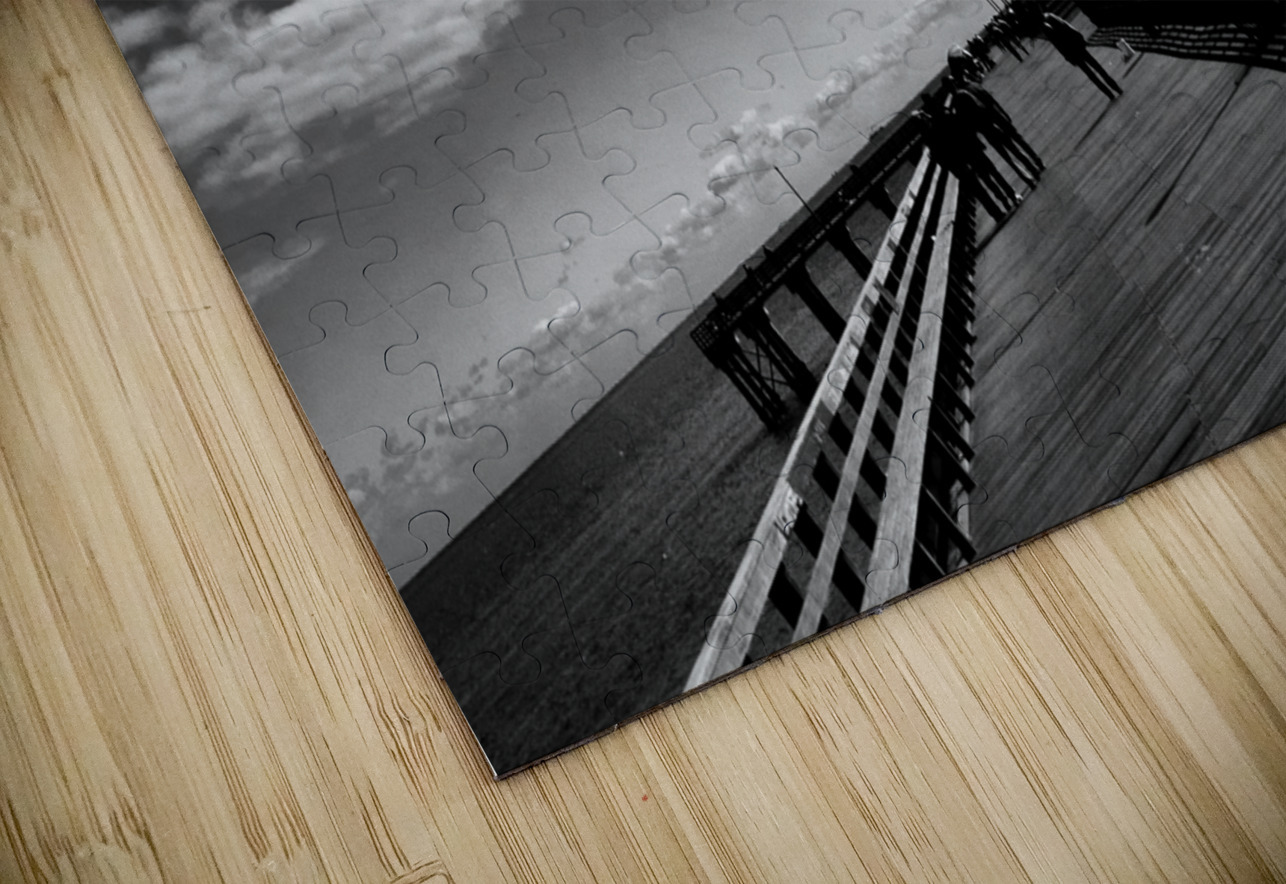 coney island pier  horizontal 354 Coney 13k Black And White Puzzle