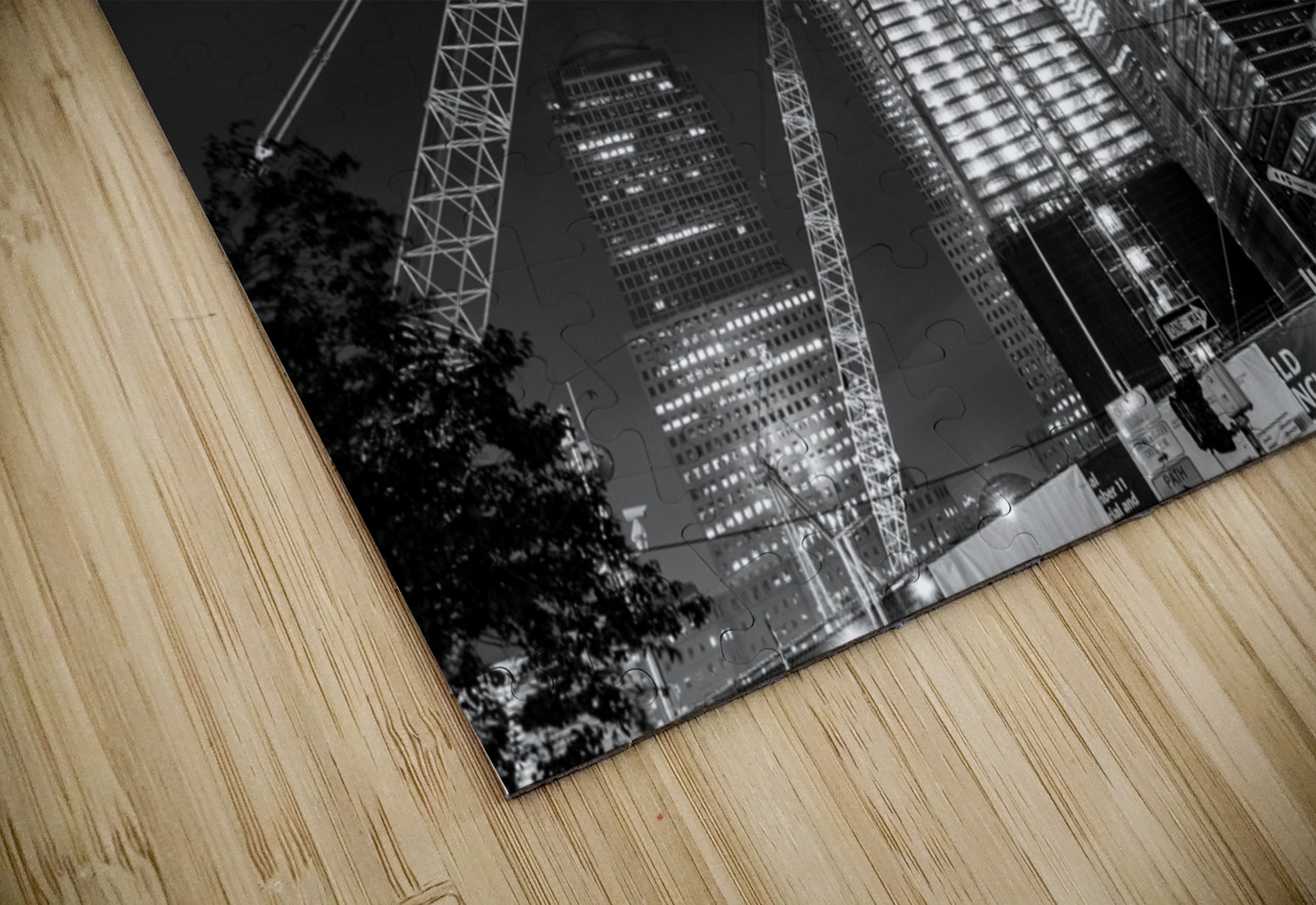 freedom tower world trade center  horizontal 1510 Black And White Puzzle