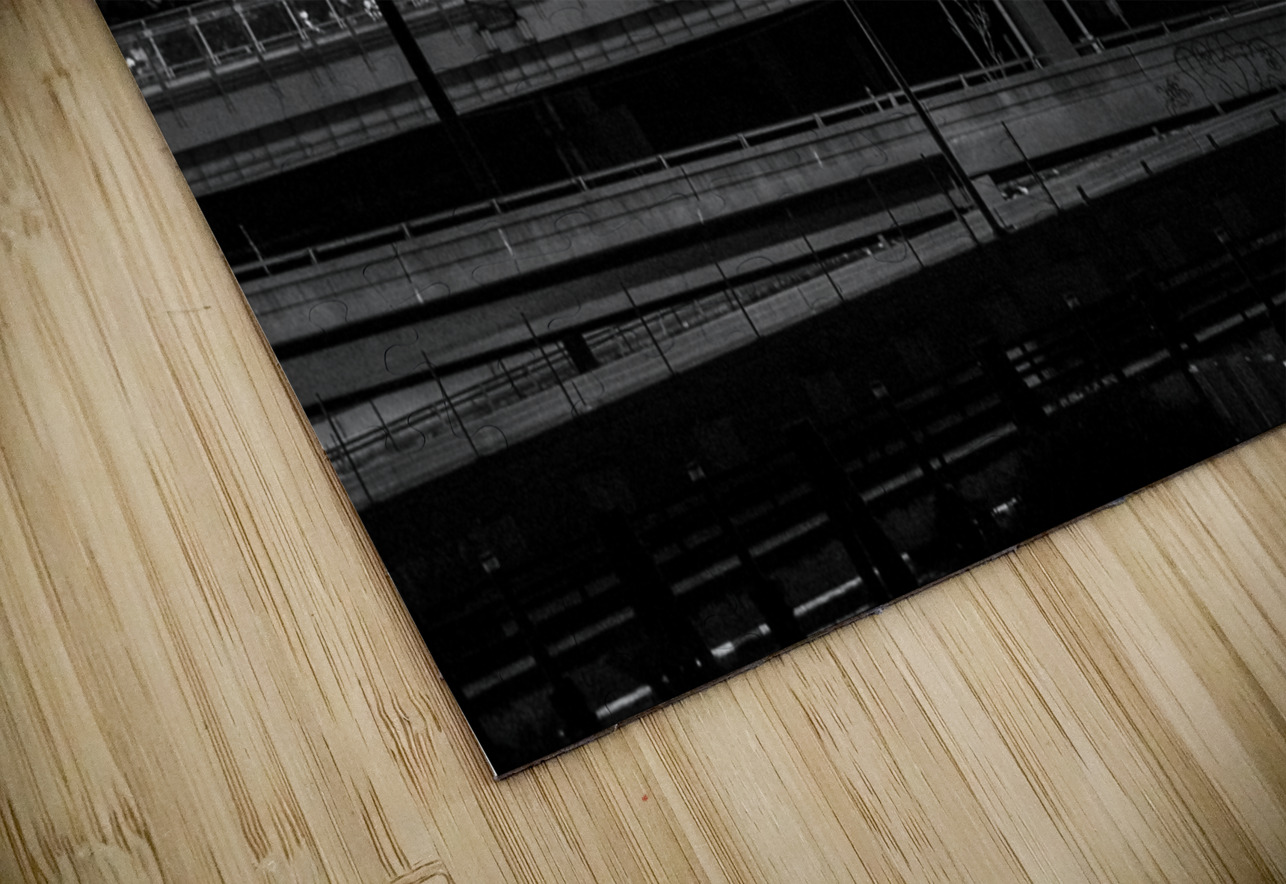 old yankee stadium at night  horizontal 2939 Bomb Black And White Puzzle