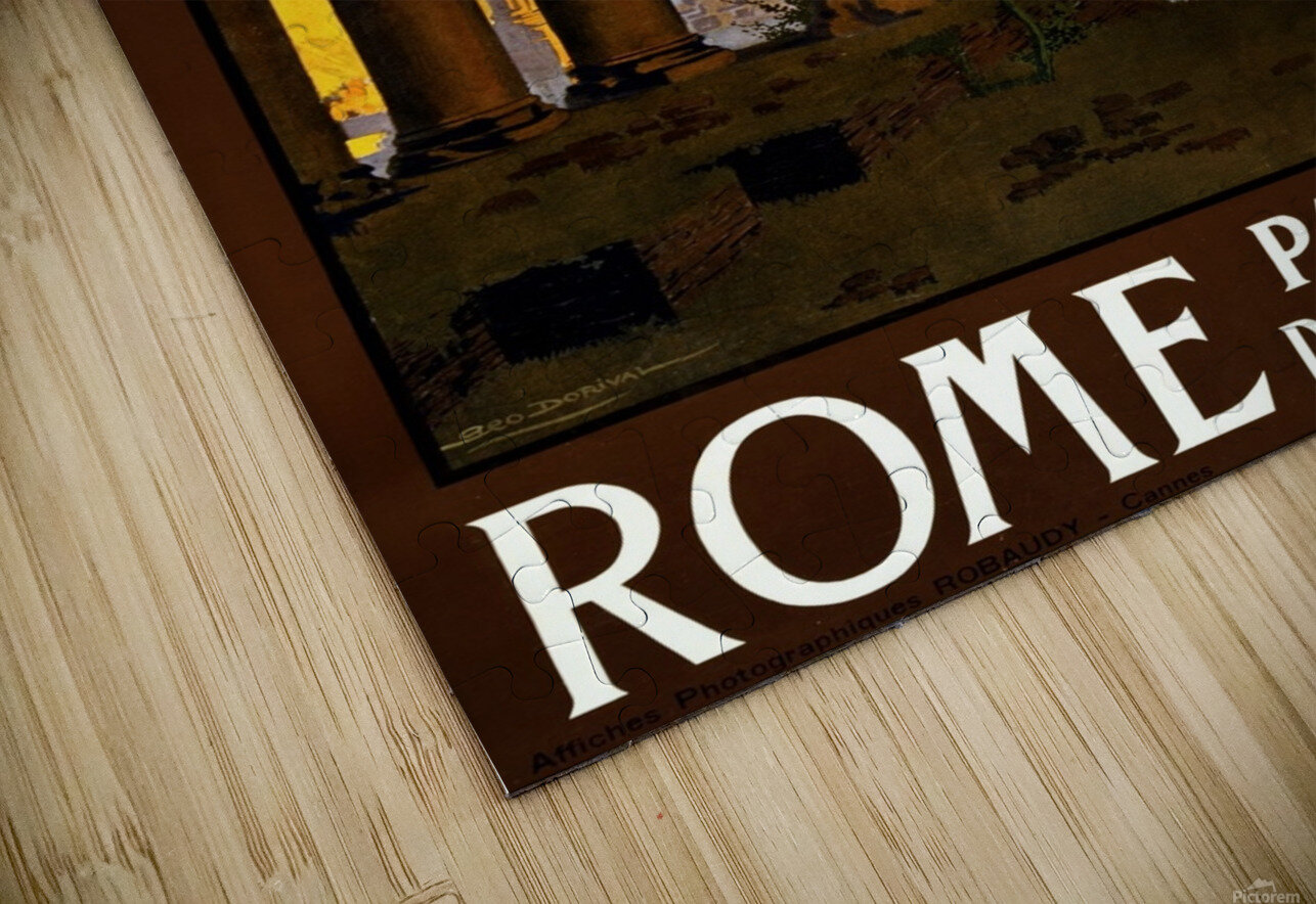rome vintage travel poster poster Ravendr4 Puzzle