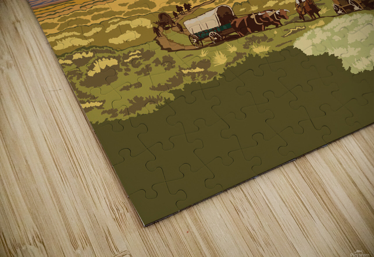 wyoming travel poster landscape Ravendr4 Puzzle