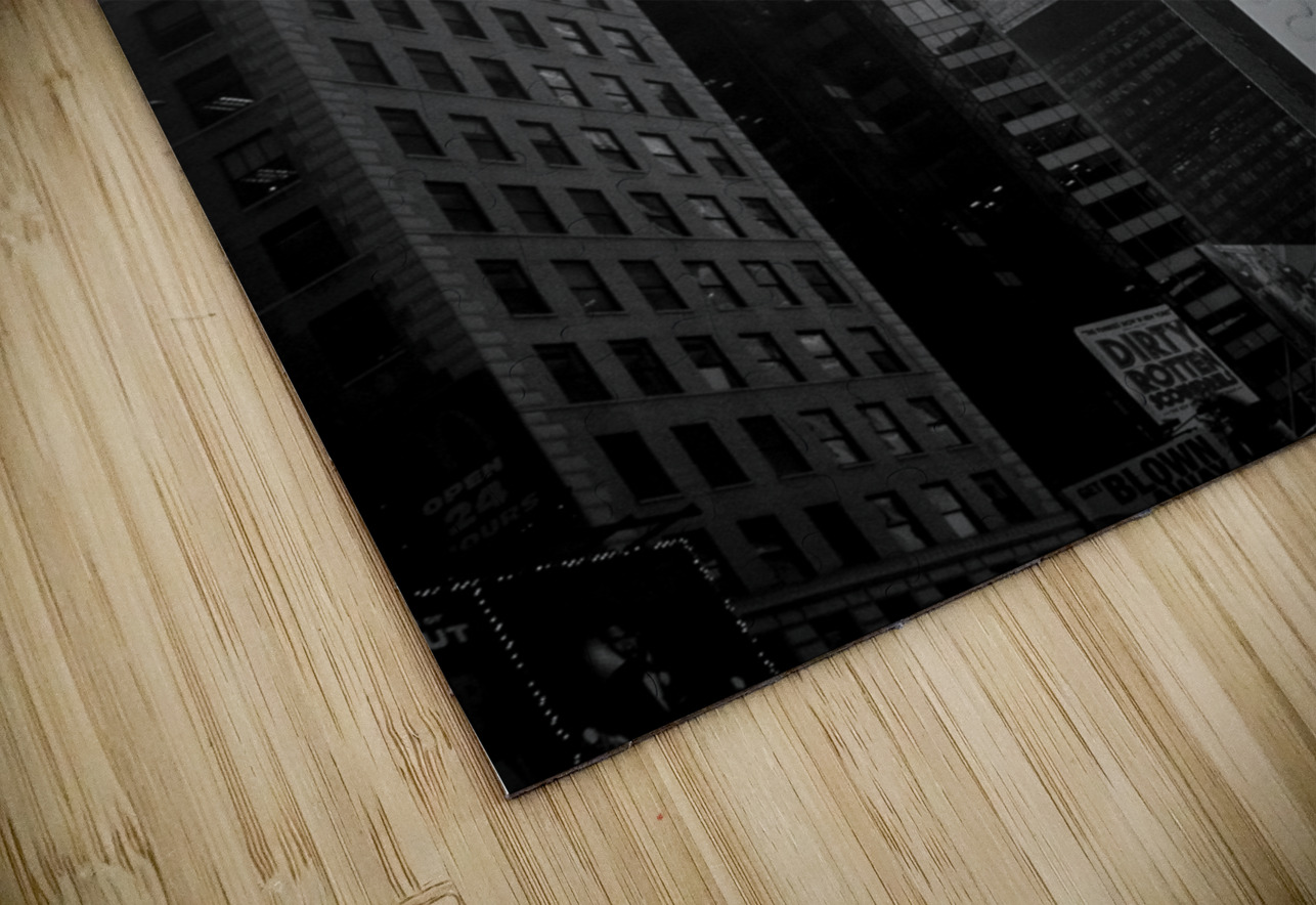 times square morning  vertical 353 Cloud 13k Black And White Puzzle