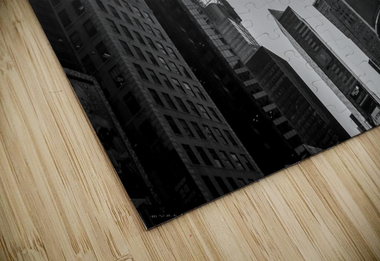 times square morning  horizontal 353 Cloud 13k.jp Black And White Puzzle