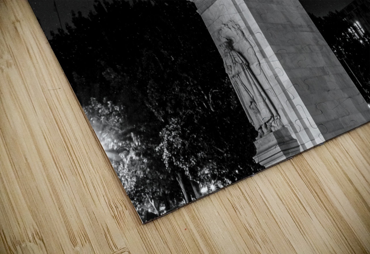 washington square arch greenwich village  horizon Black And White Puzzle