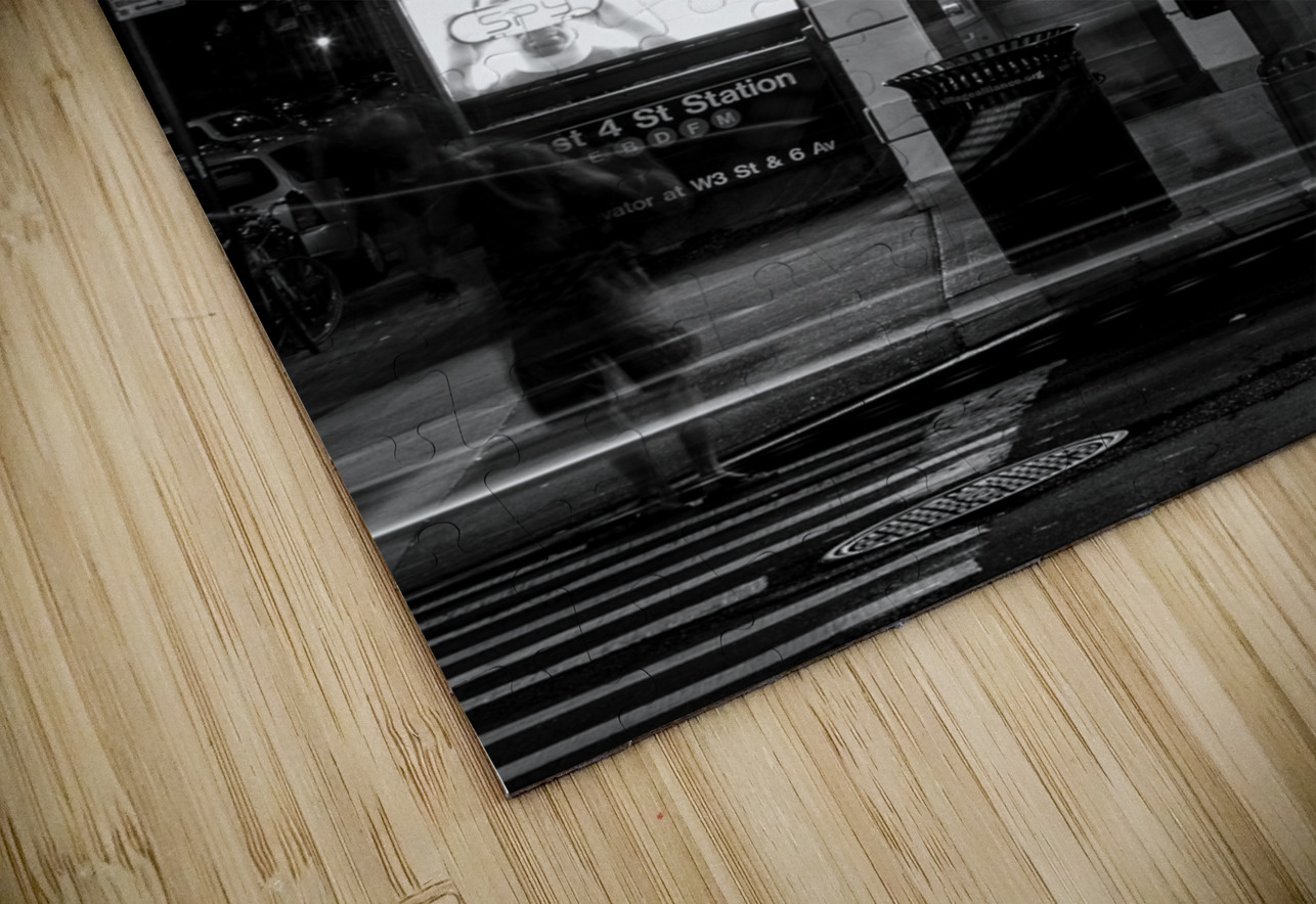 waverly restaurant 6th avenue  vertical 1522 Wave Black And White Puzzle