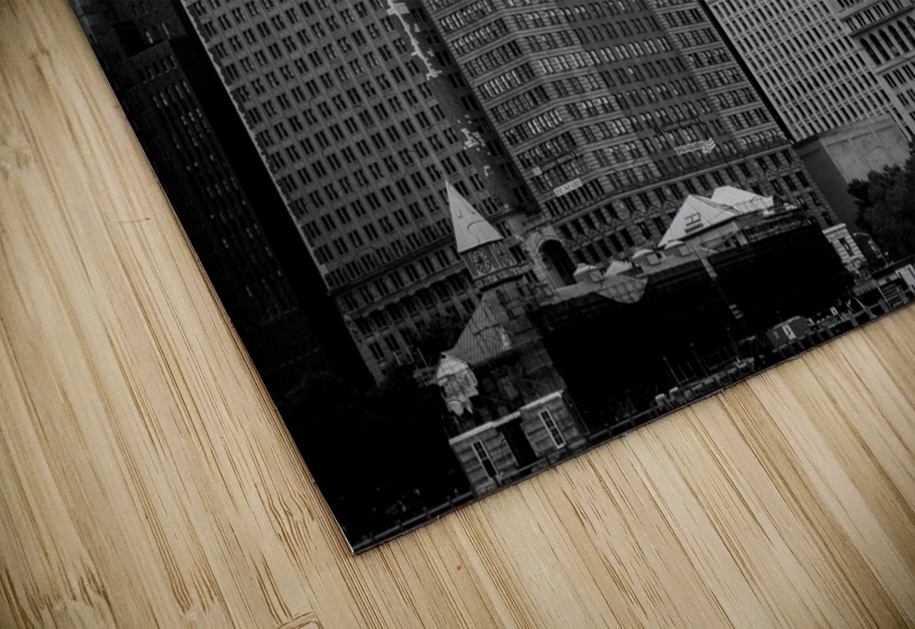 vintage new york skyline  horizontal 1476 Oldyork Black And White Puzzle