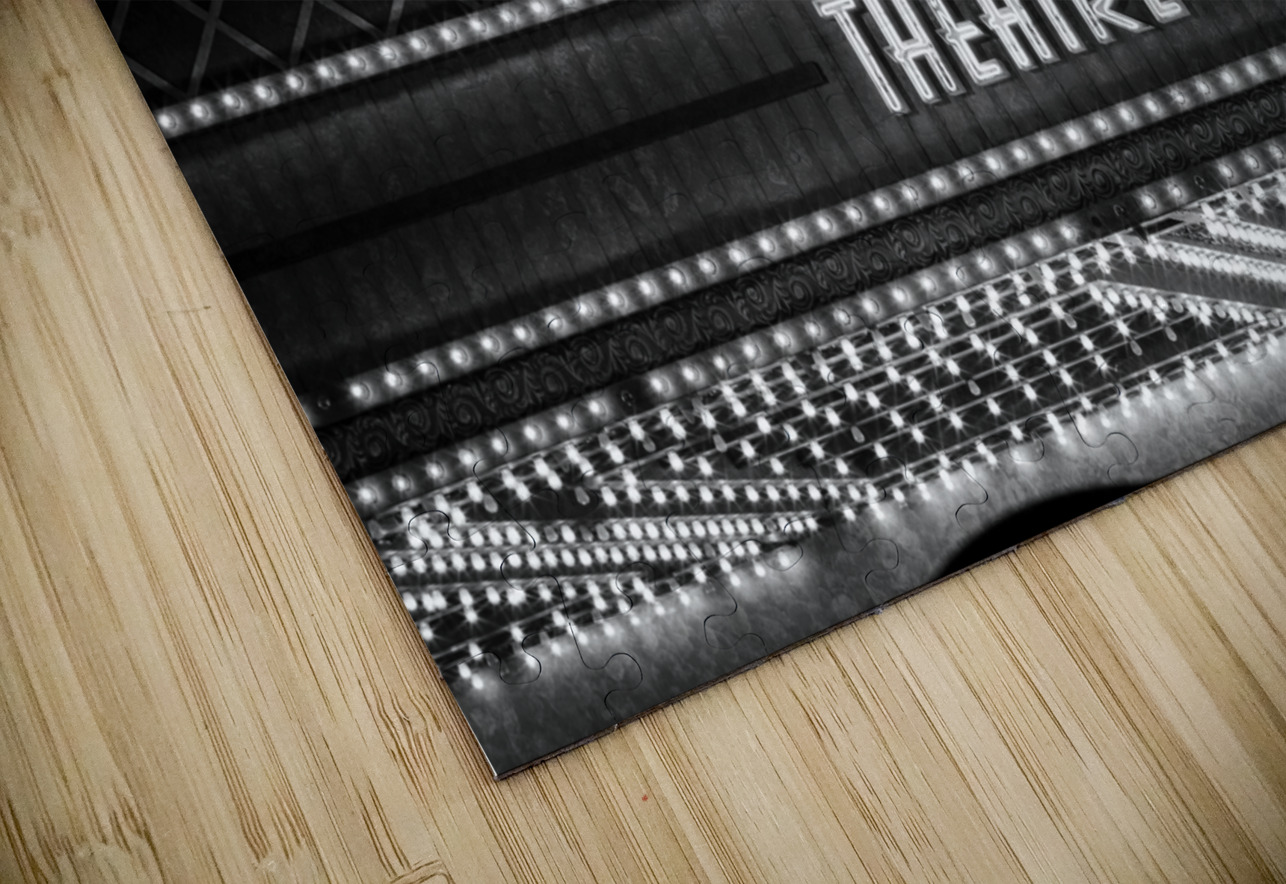 cadillac palace theatre  horizontal 1185 Cadillac Black And White Puzzle