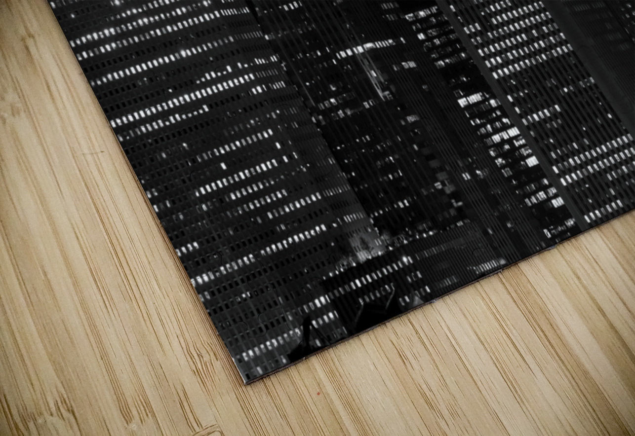 anthem building during world series  horizontal 3 Black And White Puzzle