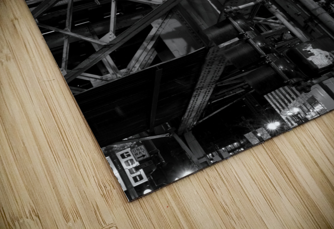 under lake and state L station  vertical 1198 Lak Black And White Puzzle