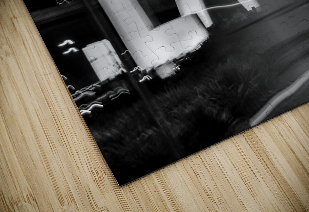 blurry LAX sign  horizontal 2173 Laix 13k Black And White Puzzle