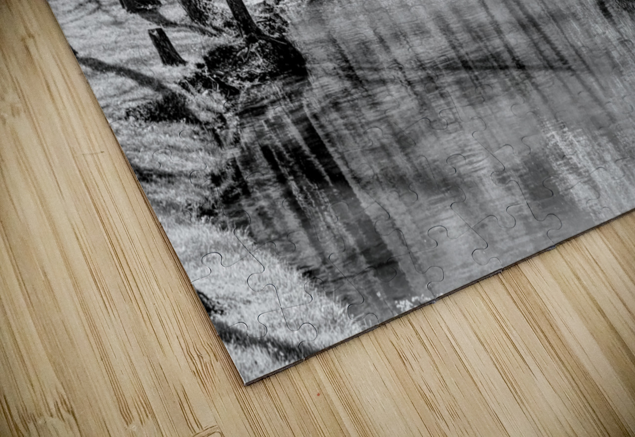 Spring Season Tranquility Grayscale Jennifer White Puzzle