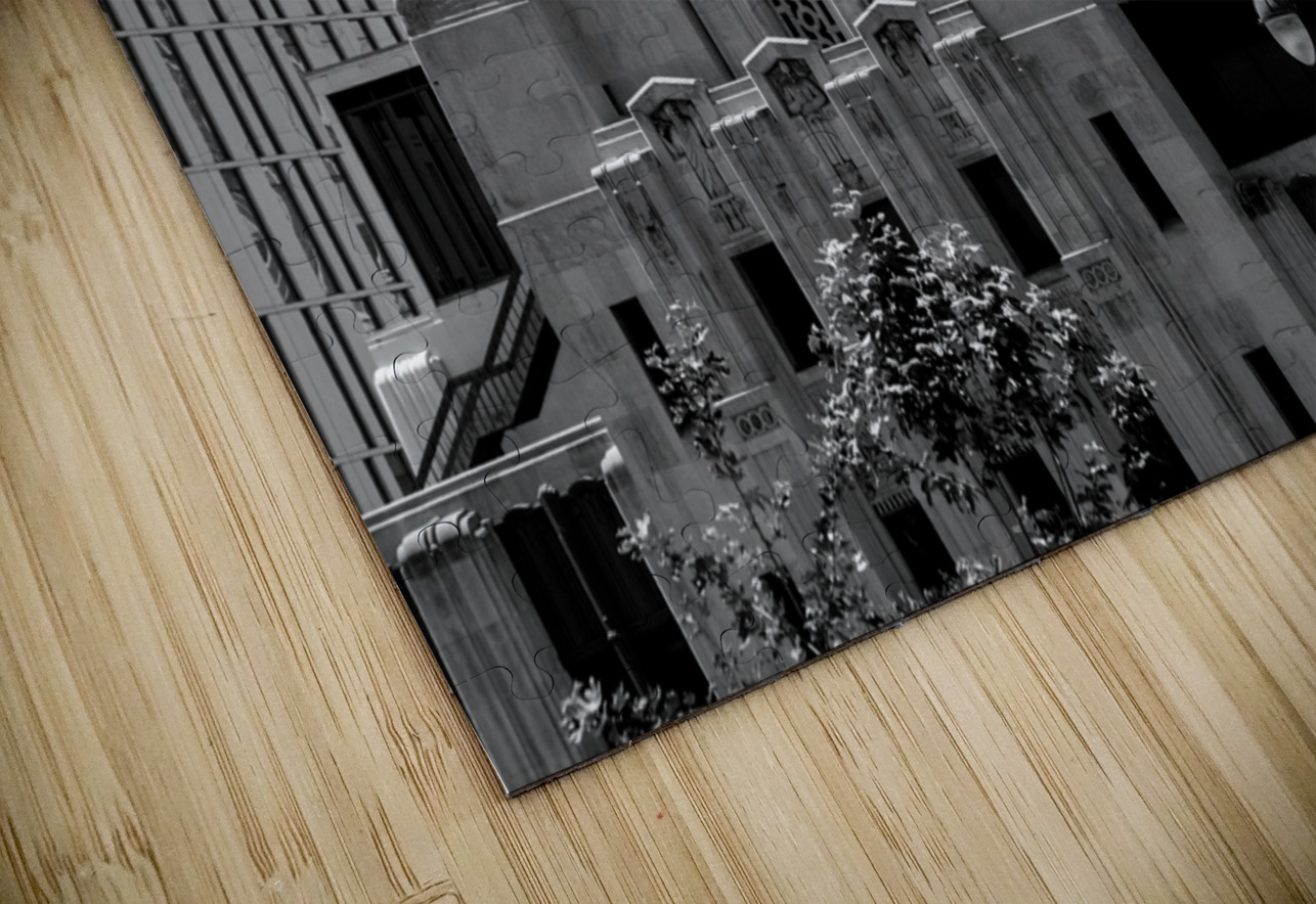 los angeles times building  horizontal 2196 Times Black And White Puzzle