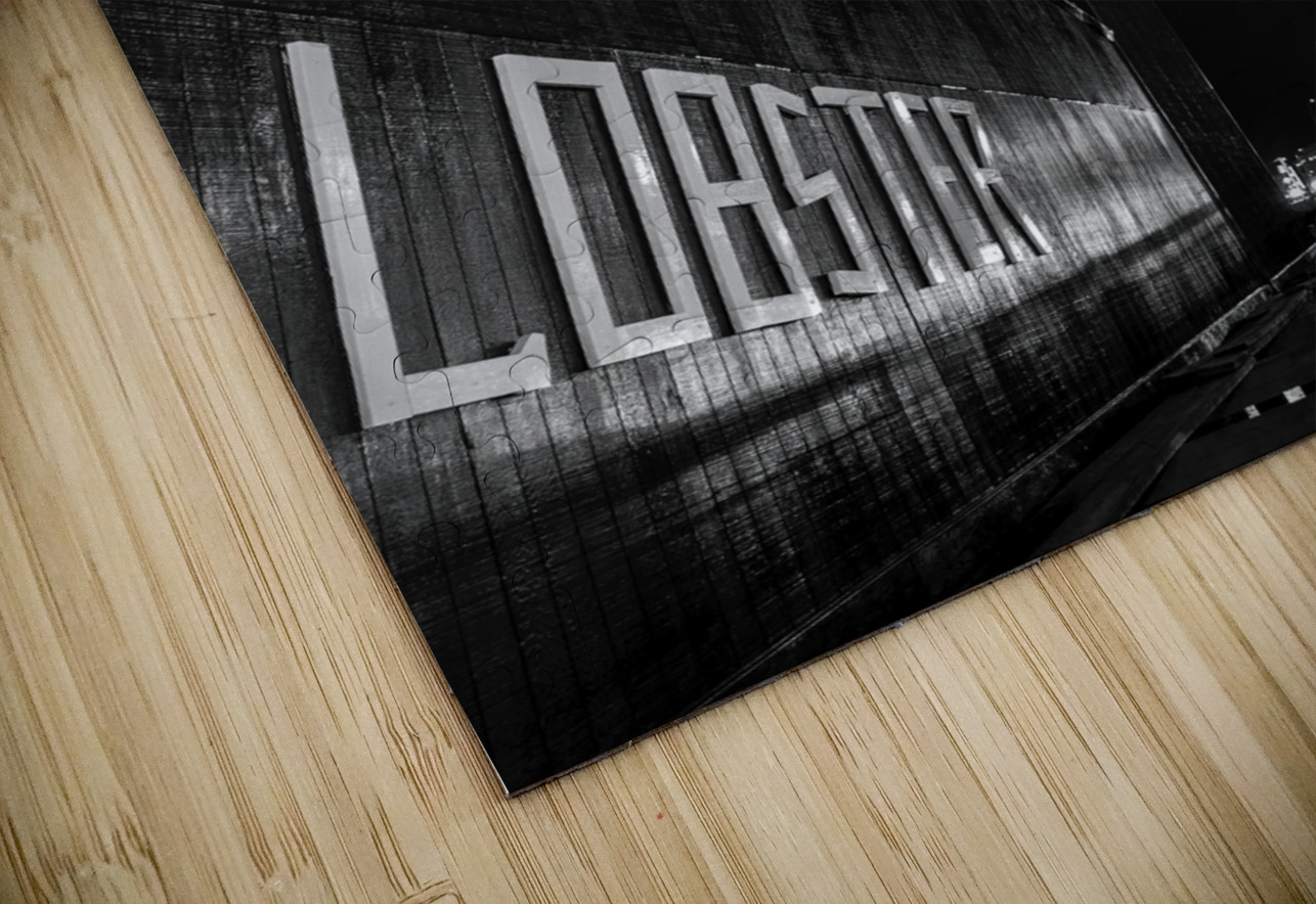 james hook lobster company building  vertical 34 Black And White Puzzle