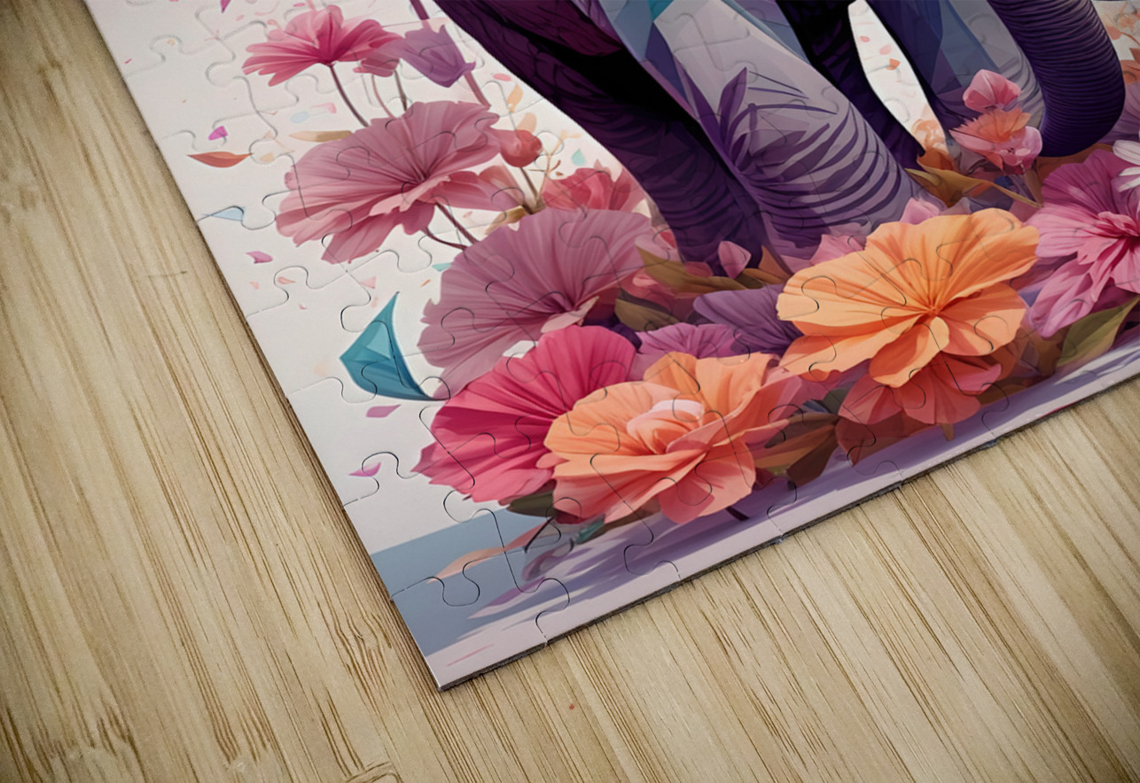 floral elephant artvi Puzzle