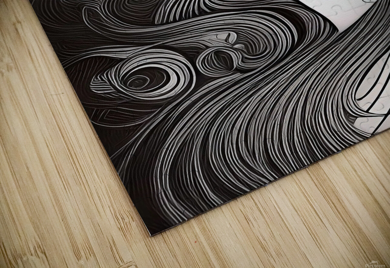 woman face art nouveau line art drawing vintage r Ravend Puzzle