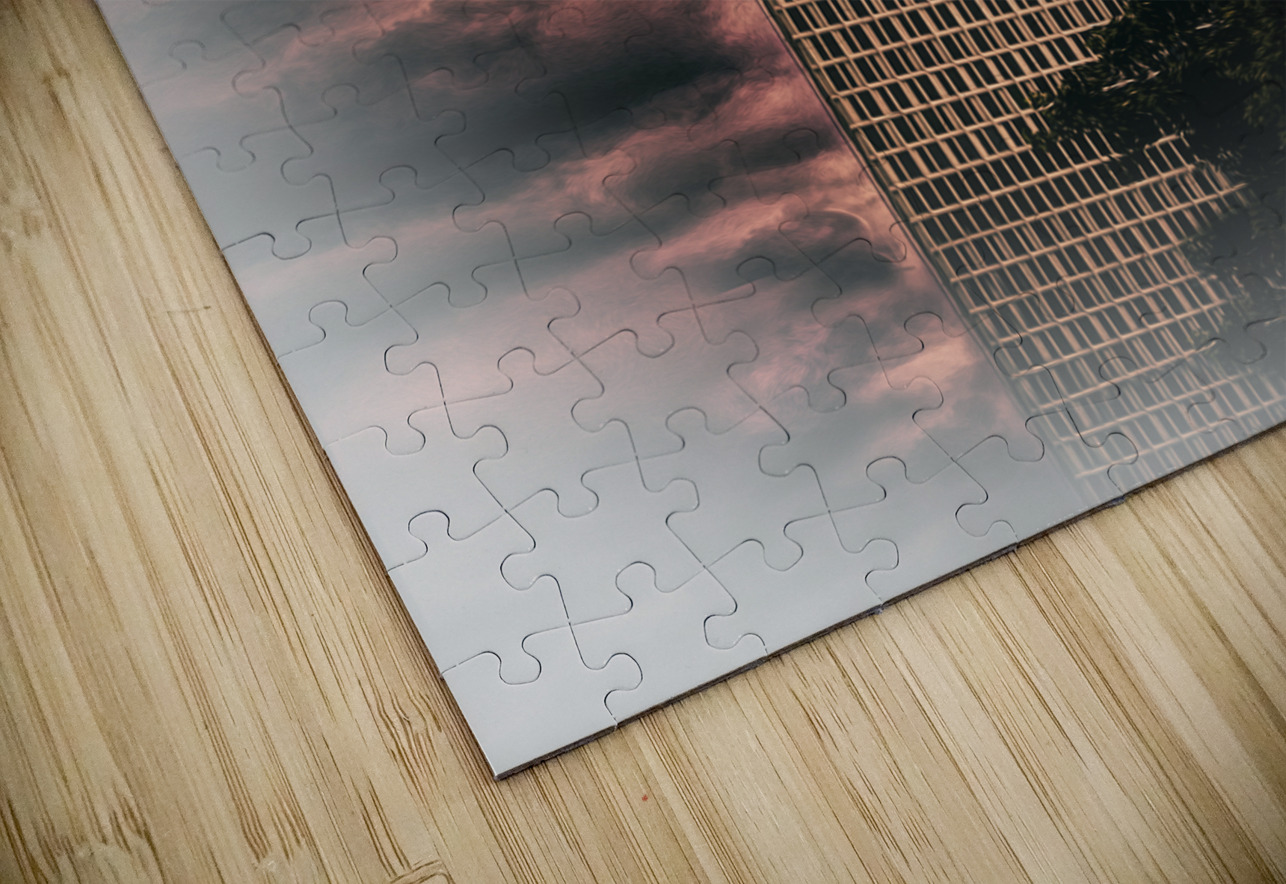 Frankfurt One Skyscraper Sunset Norma Brandsberg Photography Puzzle