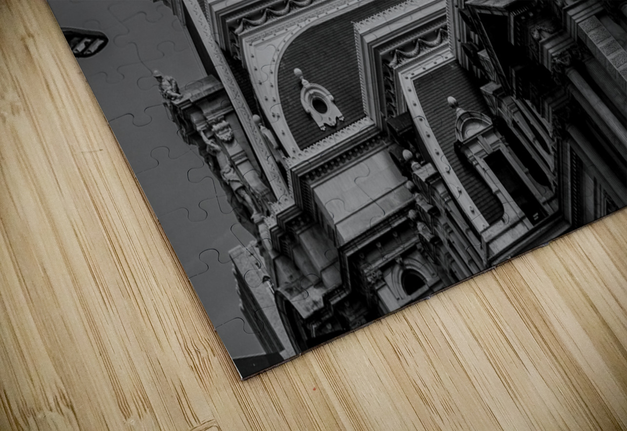 tight shot philadelphia city hall  horizontal 296 Black And White Puzzle
