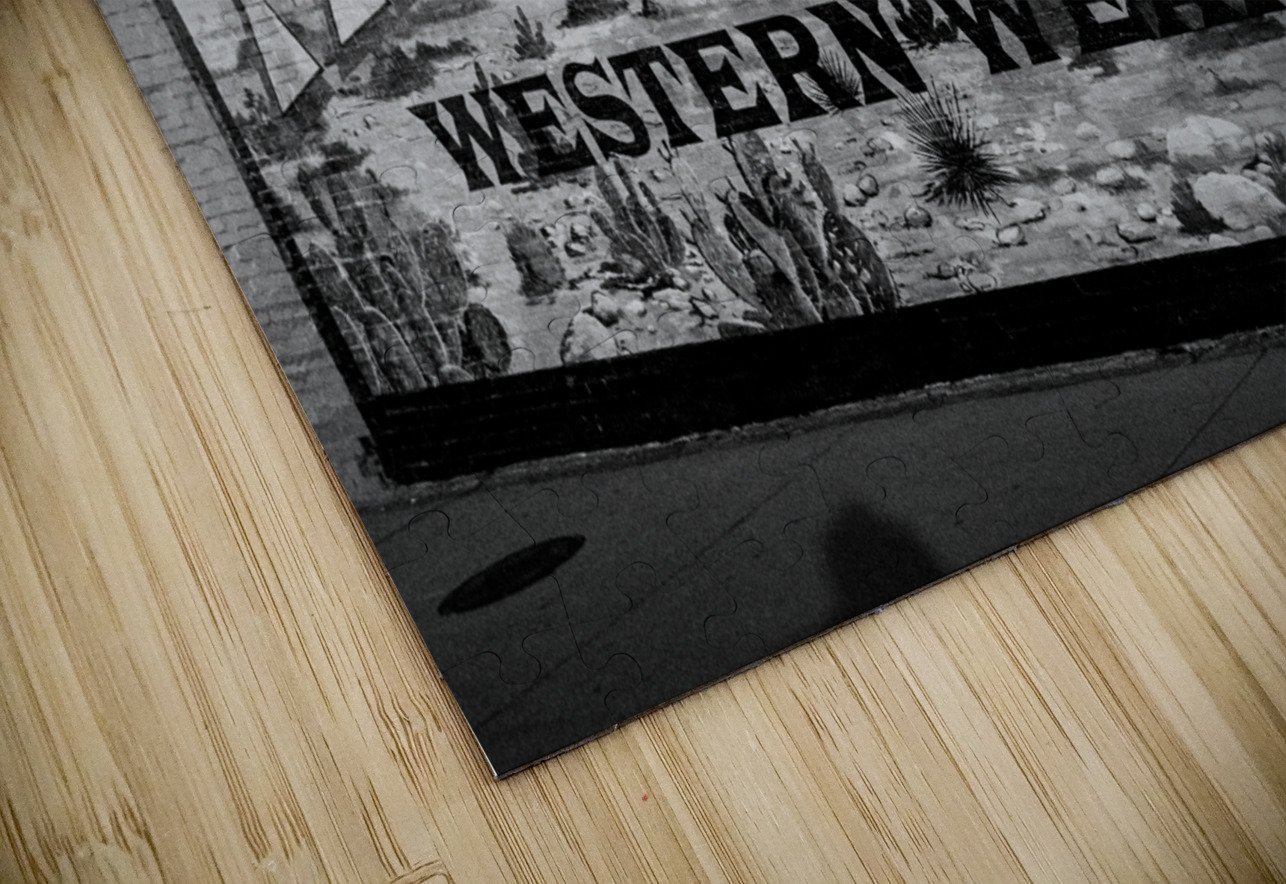 maverick fine western wear mural  horizontal 811 Black And White Puzzle