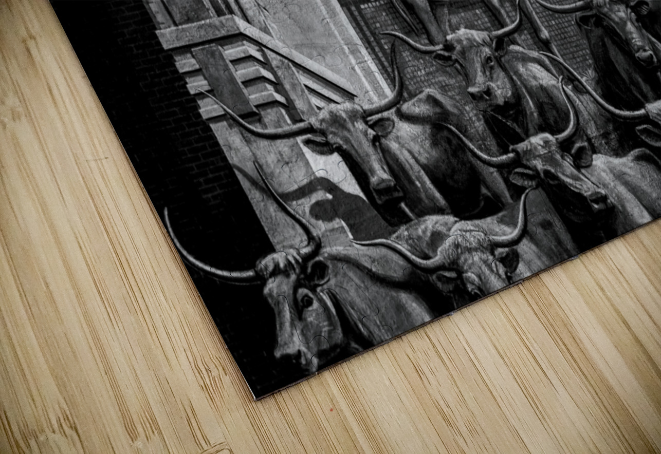 sundance square mural  horizontal 820 Sundance 13 Black And White Puzzle