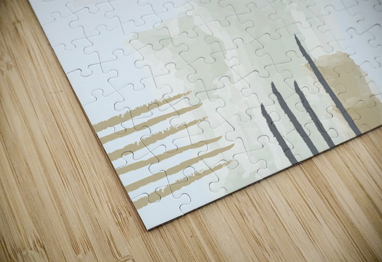 Abstract Warm Minimalism Vertical Imaging Creations Puzzle