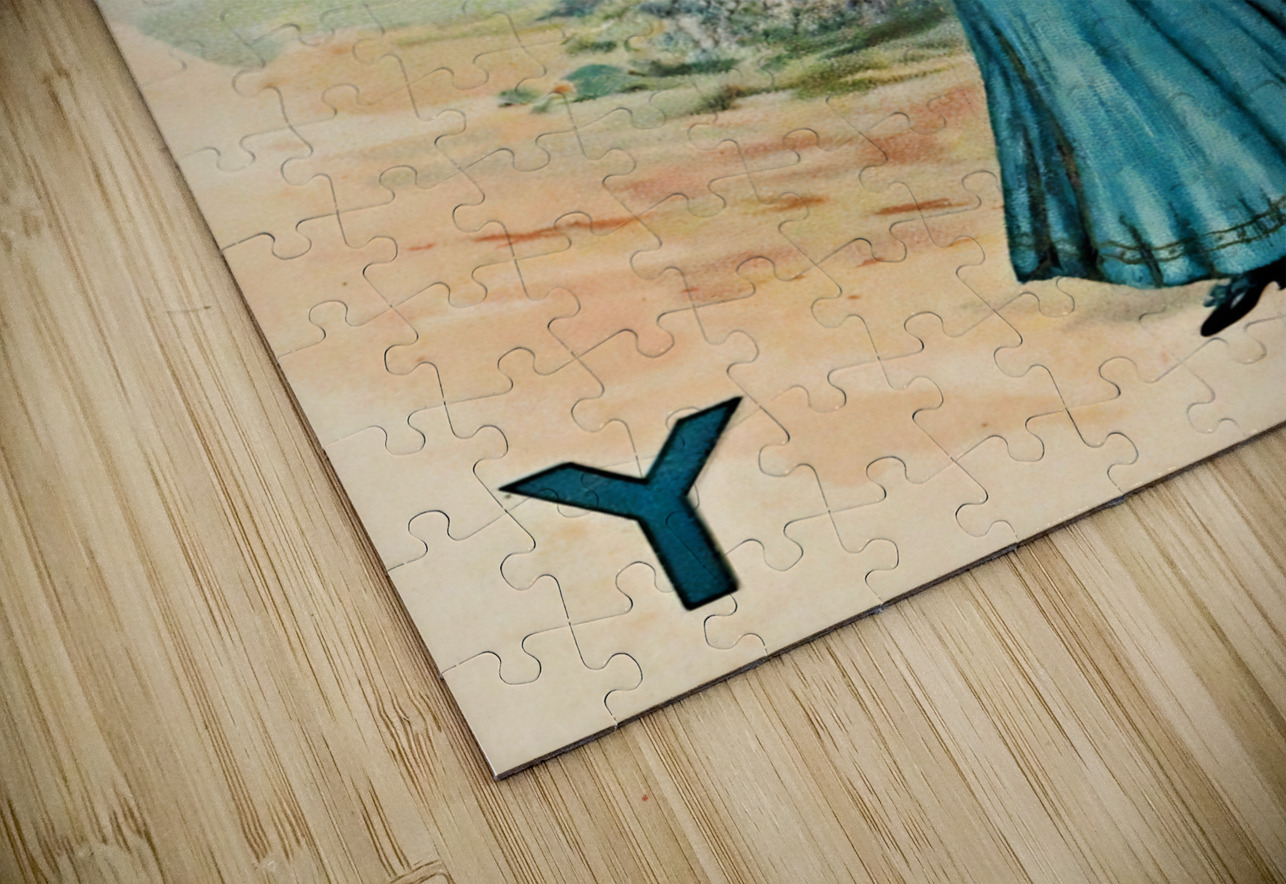 vintage yale lady with pennant Row One Brand Puzzle