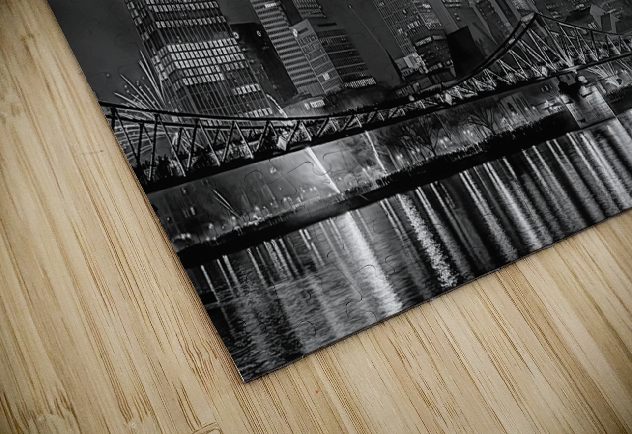 Frankfurt New Years in Black and White Norma Brandsberg Photography Puzzle