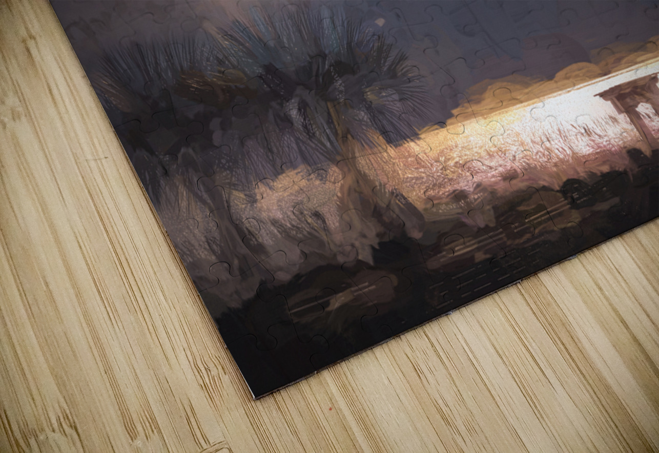 Hilton Head Beach Silhouette Impressionist Norma Brandsberg Photography Puzzle