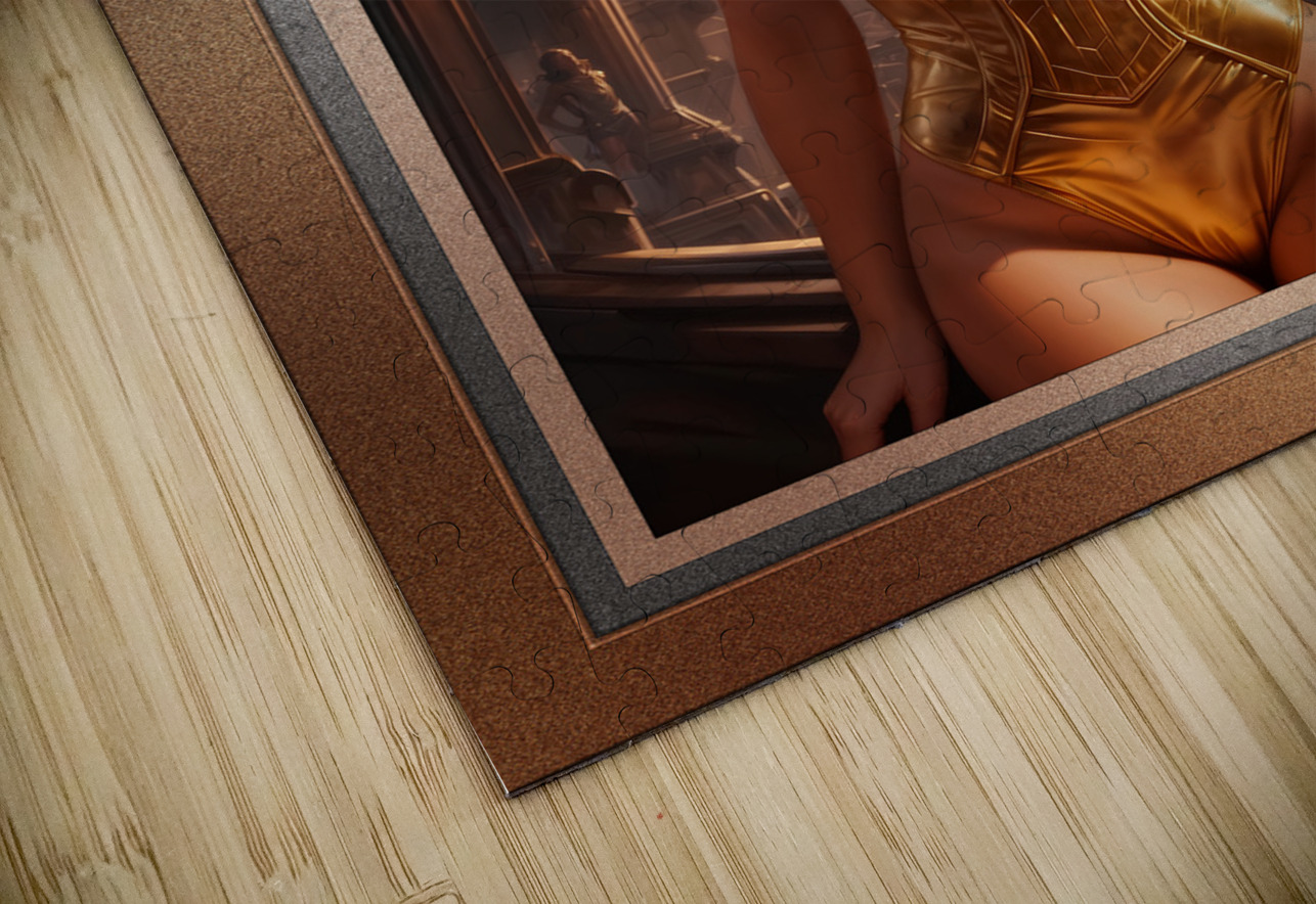 She Has That Look Mesmerizing AI Concept Art Retro Fusion Pin Up Portrait by Xzendor7 xzendor7 Puzzle