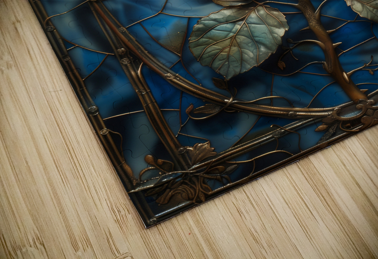 Midnight Enchantment: Blue Rose Anne Laure GOUPIL Puzzle