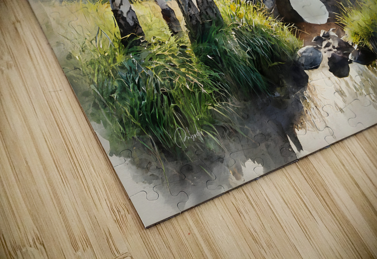 Birch Glen Stone Bridge Pabodie Art Puzzle