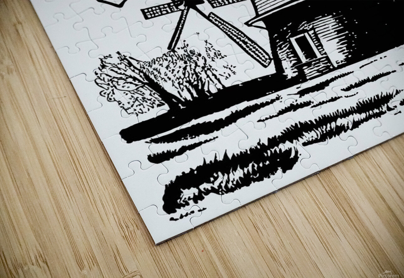 windmill drawing structure old vintage netherland Sastroredjo Puzzle