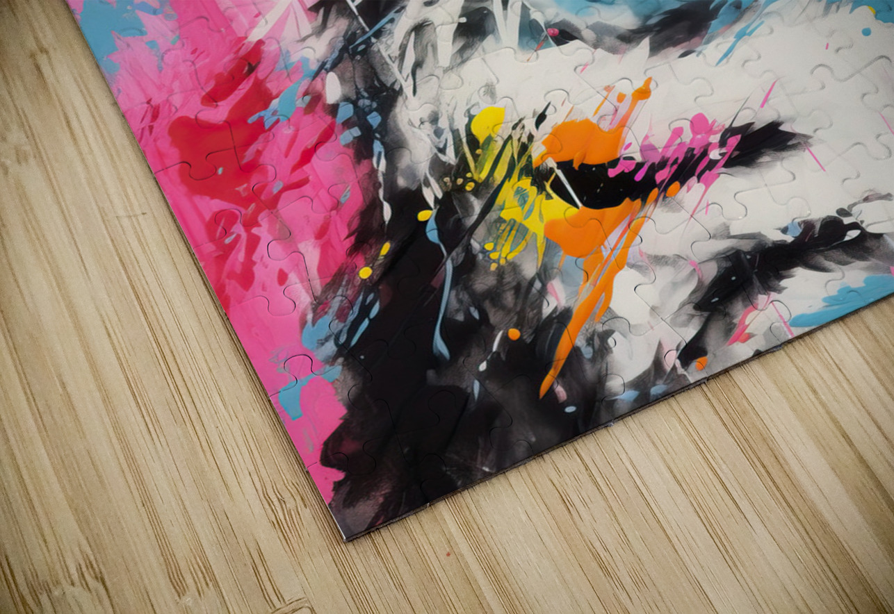 QAN 1069 – Bold Colorful Happy Cat Masterwork Reimagined Puzzle