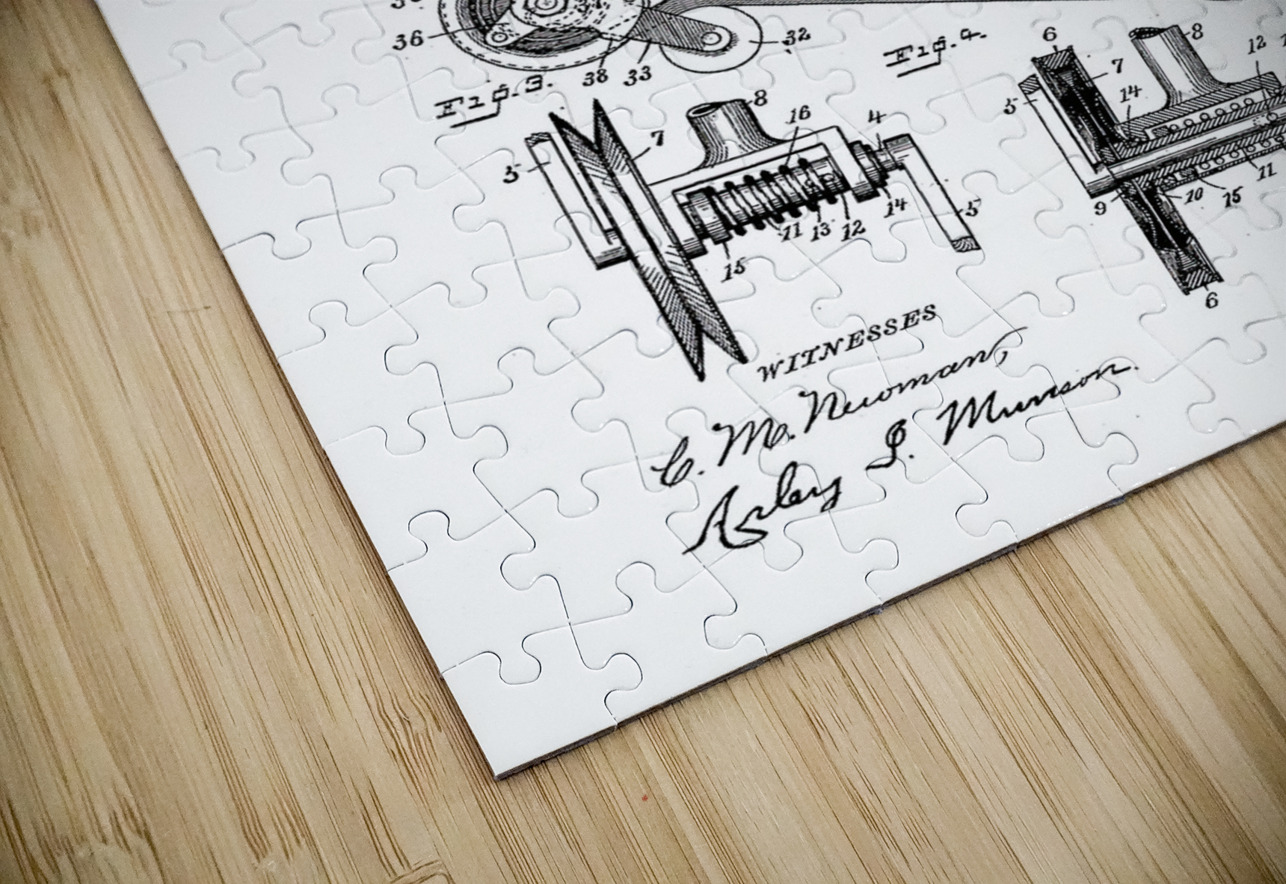 QVT 1050 – Vintage Patent Illustrations Bicycle Masterwork Reimagined Puzzle