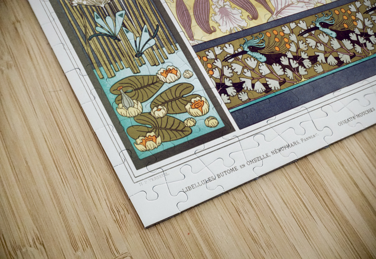 QCL 1123 – Libellules butome en ombelle nenupha Masterwork Reimagined Puzzle