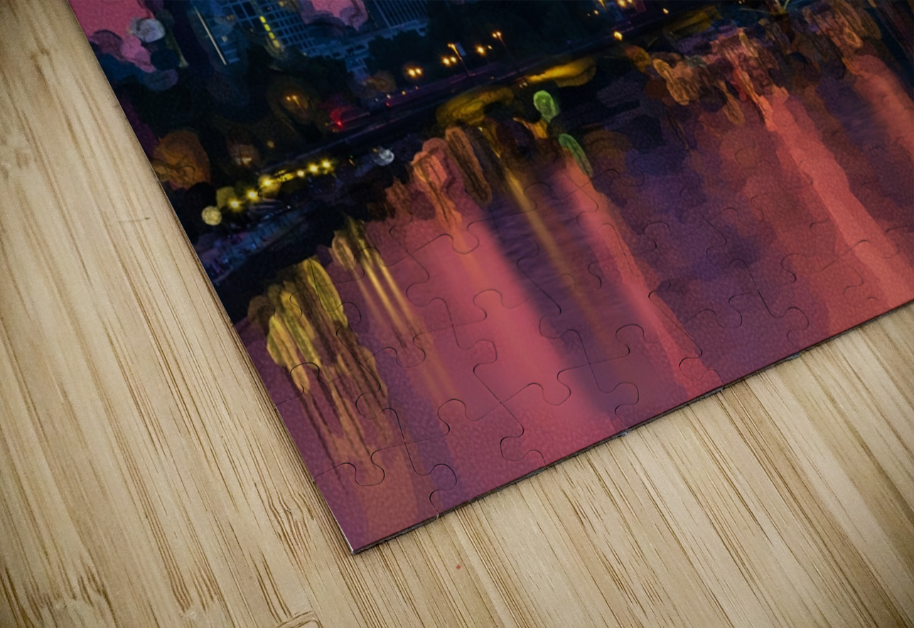 Frankfurt Germany Skyline Abstract Norma Brandsberg Photography Puzzle