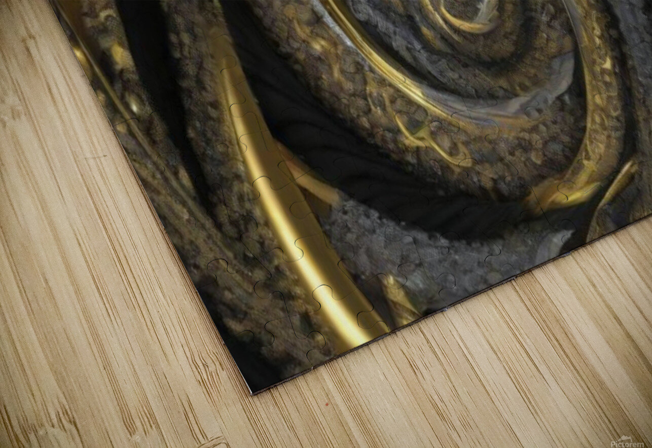 Elegance in Time: Mystical Gold Black and Silver Time Piece Collection 1 Kissed By Art2 Puzzle